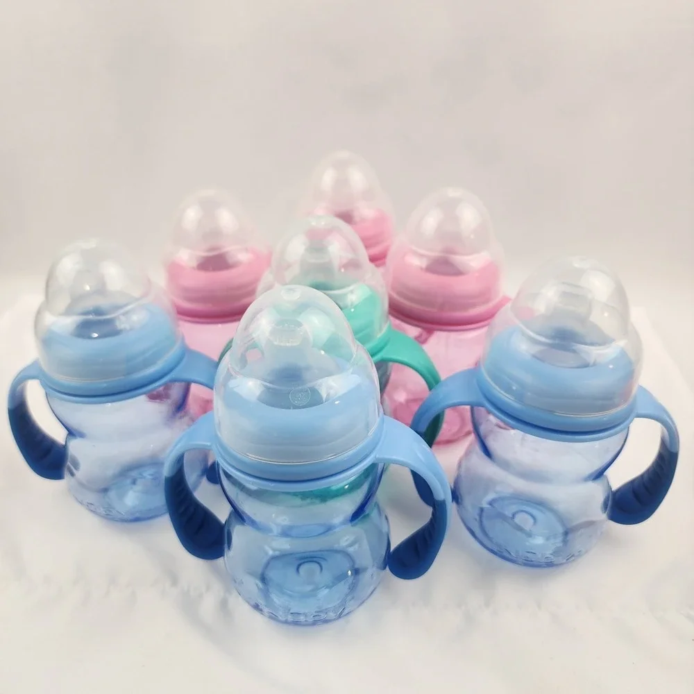 Nuby 7 Piece Grip N' Sip Clik It Sippy Cup with Lids Soft Flex Spout No Spill - Picture 3 of 5